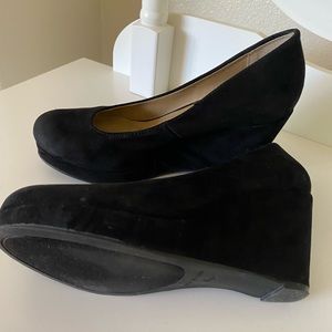 Black Suede American Rag Wedges